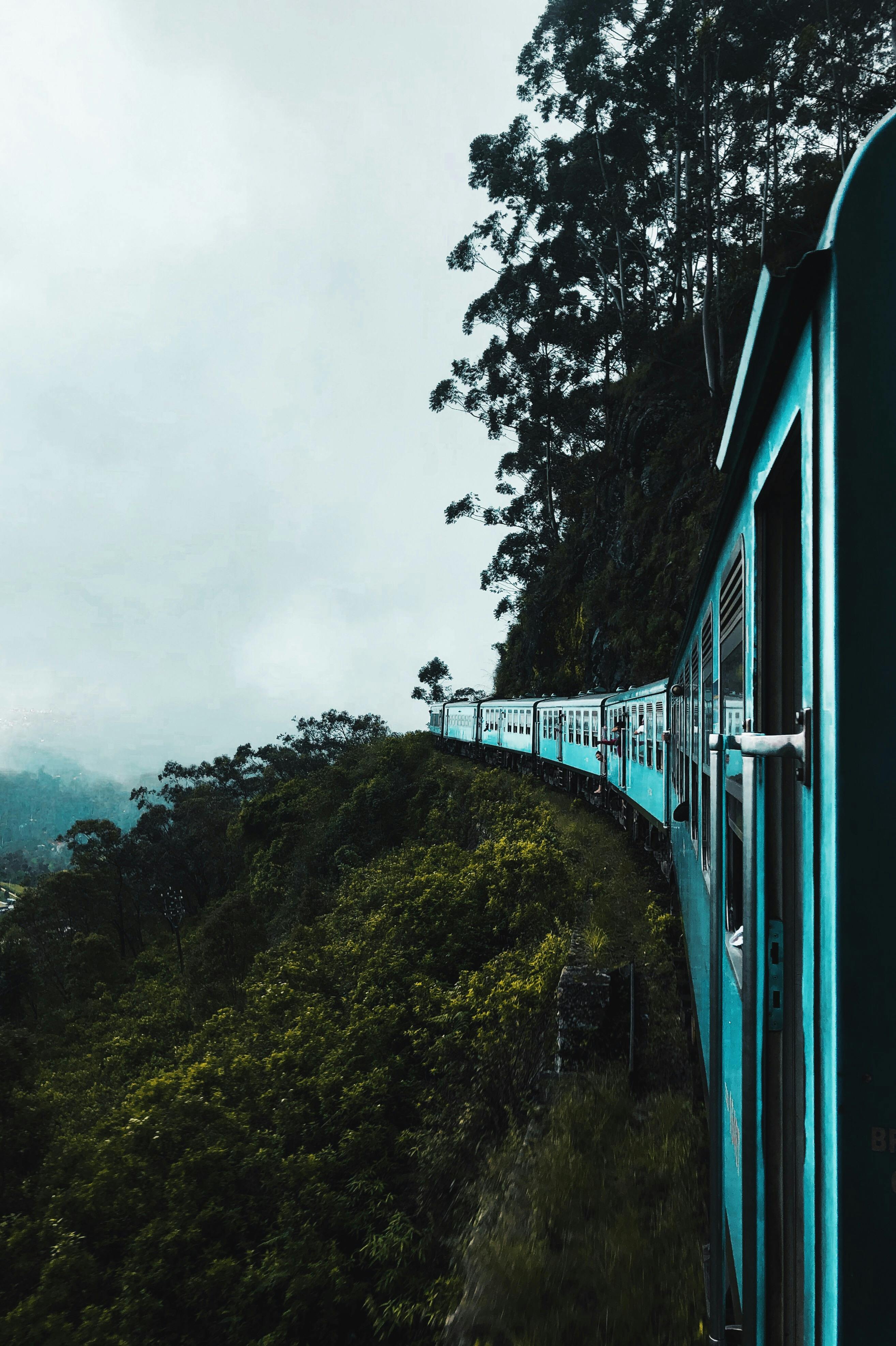 Scenic train ride in Sri Lanka